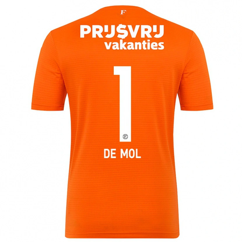 Danxen Niño Camiseta Stenn de Mol #1 Naranja Negro Portero Equipación 2025/26 La Camisa
