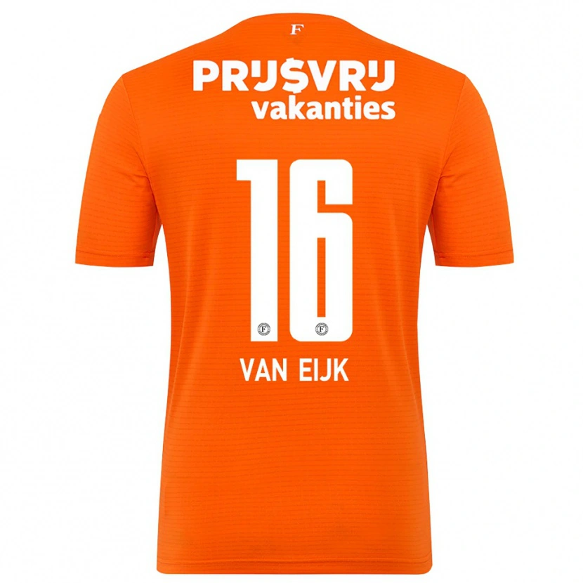 Danxen Niño Camiseta Roos Van Eijk #16 Naranja Negro Portero Equipación 2025/26 La Camisa