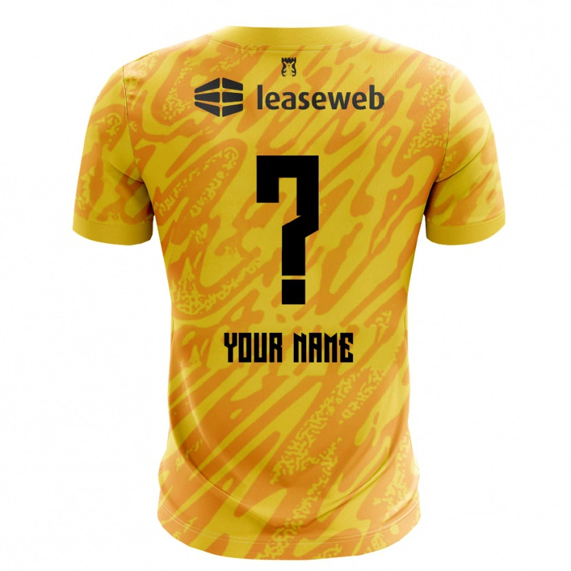 Danxen Niño Camiseta AZ Alkmaar Naranja Amarillo Negro Portero Equipación 2025/26 La Camisa