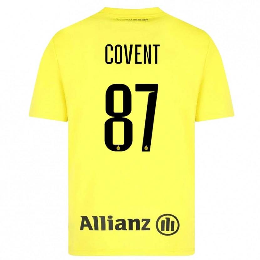 Danxen Niño Camiseta Jorijn Covent #87 Amarillo Negro Portero Equipación 2025/26 La Camisa