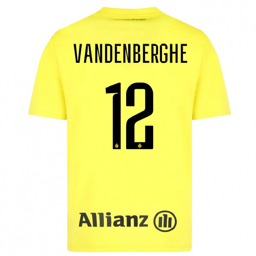 Danxen Niño Camiseta Xander Vandenberghe #12 Amarillo Negro Portero Equipación 2025/26 La Camisa