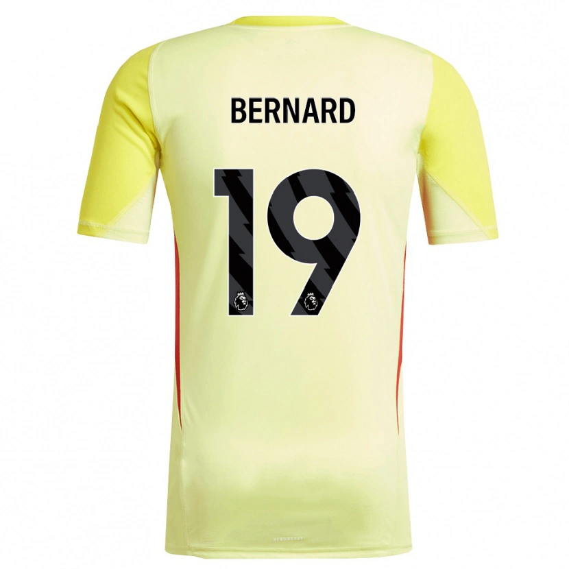 Danxen Niño Camiseta DJ Bernard #19 Amarillo Rojo Portero Equipación 2025/26 La Camisa