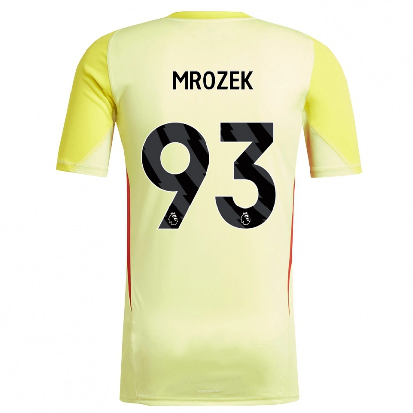 Danxen Niño Camiseta Fabian Mrozek #93 Amarillo Rojo Portero Equipación 2025/26 La Camisa