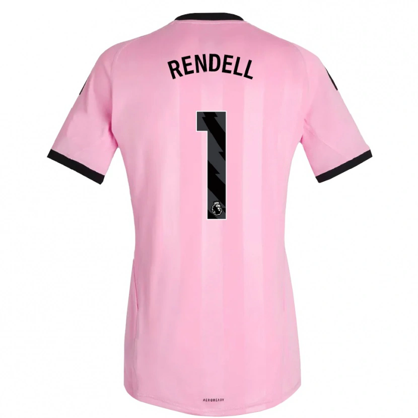 Danxen Niño Camiseta Kayla Rendell #1 Rosa Negro Portero Equipación 2025/26 La Camisa