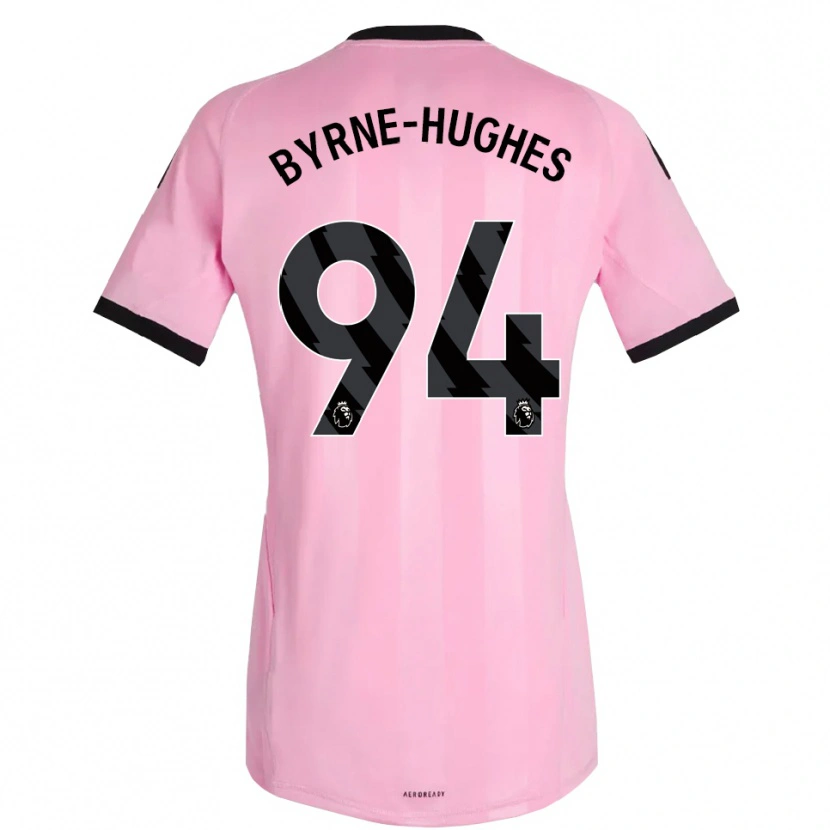 Danxen Niño Camiseta Cameron Byrne-Hughes #94 Rosa Negro Portero Equipación 2025/26 La Camisa