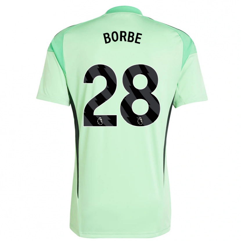Danxen Niño Camiseta Anneke Borbe #28 Verde Claro Negro Portero Equipación 2025/26 La Camisa