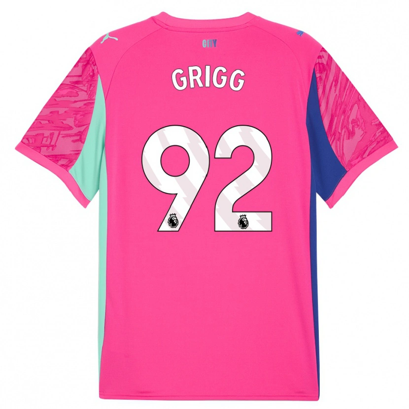 Danxen Niño Camiseta Finley Grigg #92 Rosa Rosa Portero Equipación 2025/26 La Camisa