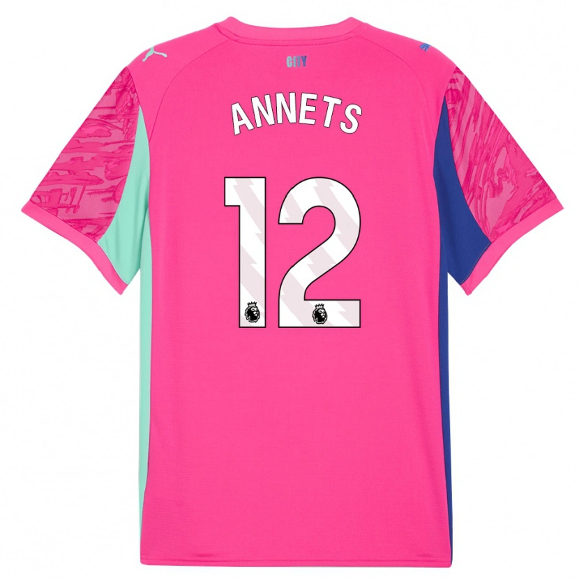 Danxen Niño Camiseta Eve Annets #12 Rosa Rosa Portero Equipación 2025/26 La Camisa