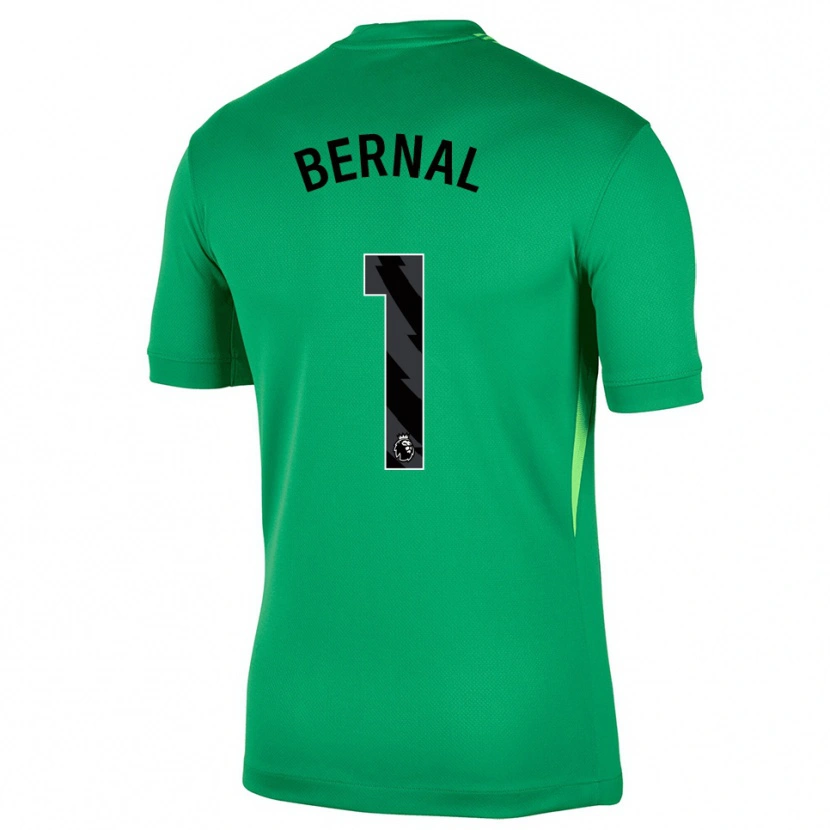 Danxen Niño Camiseta Freddy Bernal #1 Verde Negro Portero Equipación 2025/26 La Camisa