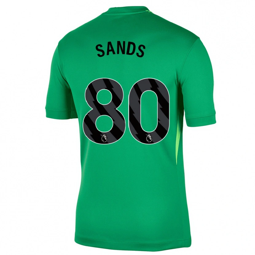 Danxen Niño Camiseta Hudson Sands #80 Verde Negro Portero Equipación 2025/26 La Camisa
