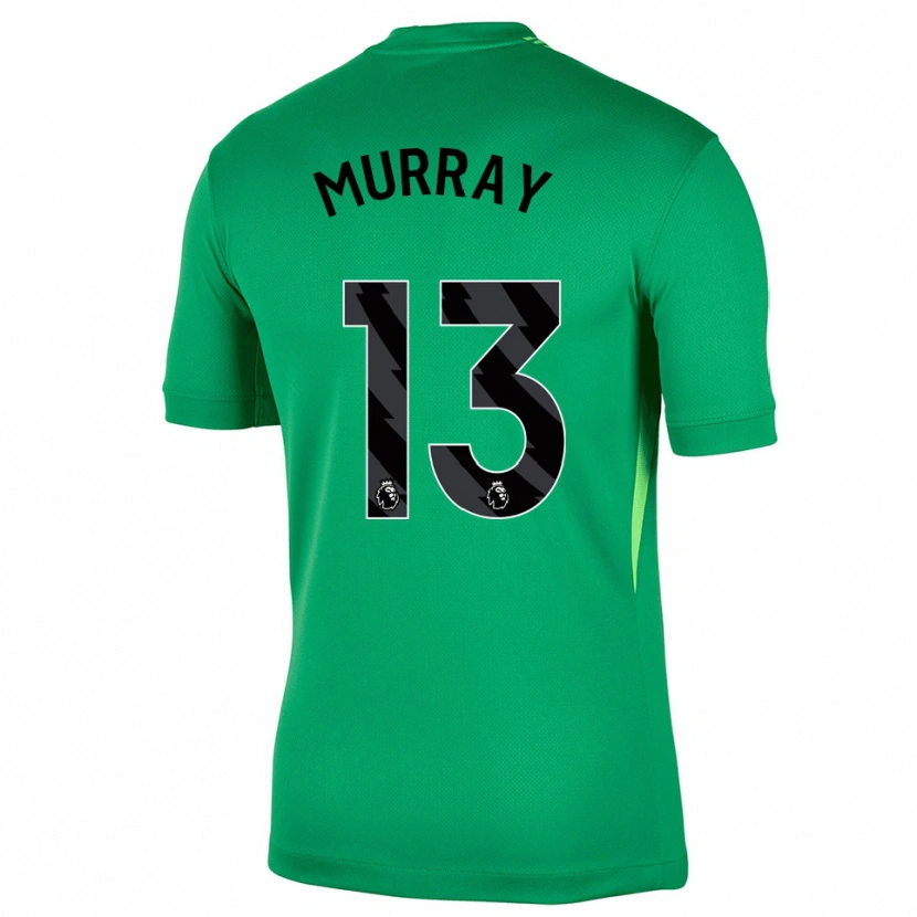 Danxen Niño Camiseta Jake Murray #13 Verde Negro Portero Equipación 2025/26 La Camisa