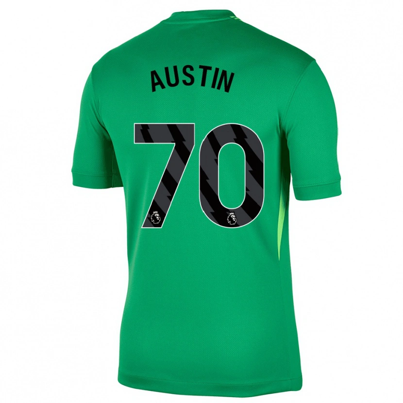 Danxen Niño Camiseta Jack Austin #70 Verde Negro Portero Equipación 2025/26 La Camisa