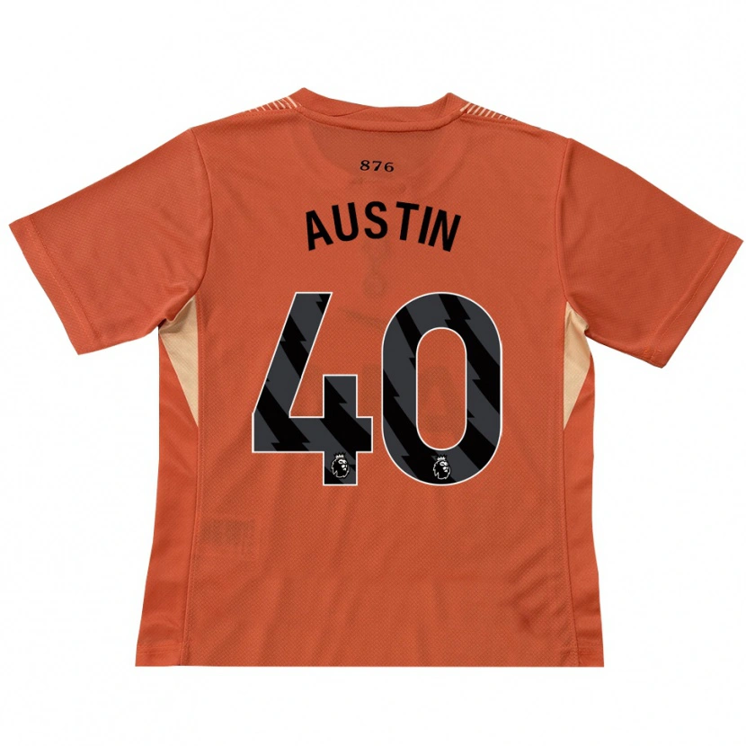 Danxen Niño Camiseta Brandon Austin #40 Naranja Negro Portero Equipación 2025/26 La Camisa