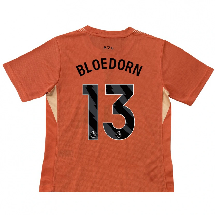 Danxen Niño Camiseta Carey Bloedorn #13 Naranja Negro Portero Equipación 2025/26 La Camisa
