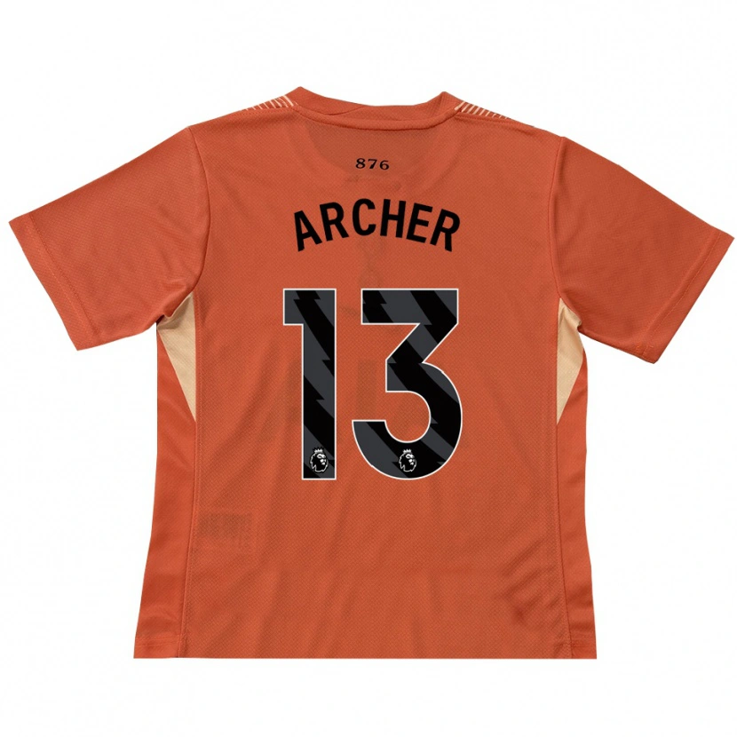 Danxen Niño Camiseta Samual Archer #13 Naranja Negro Portero Equipación 2025/26 La Camisa
