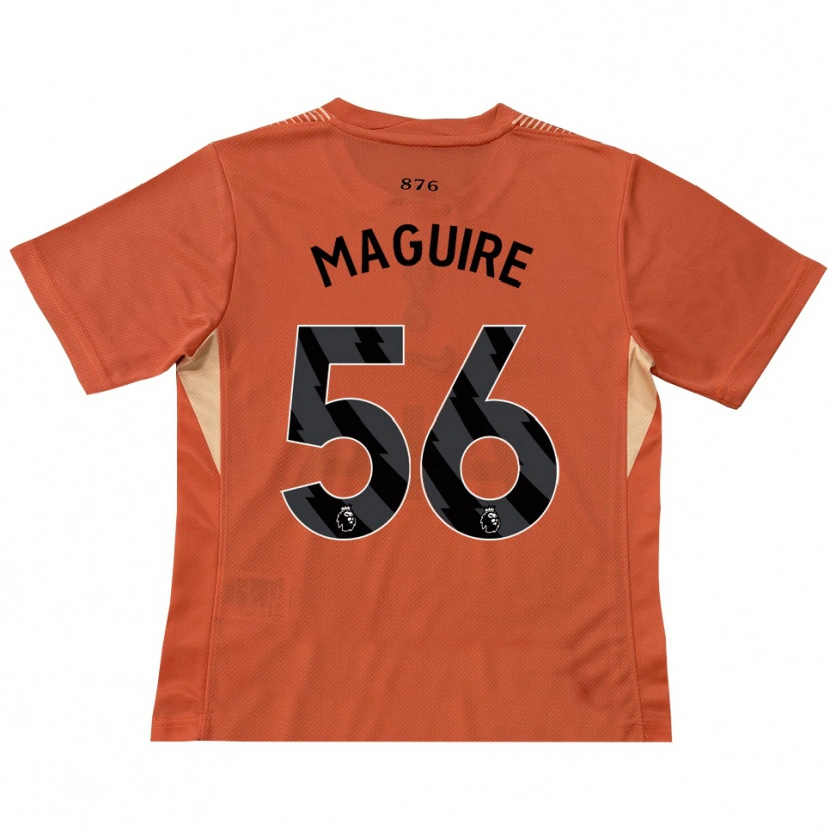 Danxen Niño Camiseta Aaron Maguire #56 Naranja Negro Portero Equipación 2025/26 La Camisa