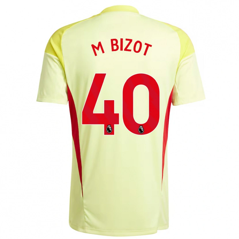 Danxen Niño Camiseta Marco Bizot #40 Amarillo Claro Portero Equipación 2025/26 La Camisa