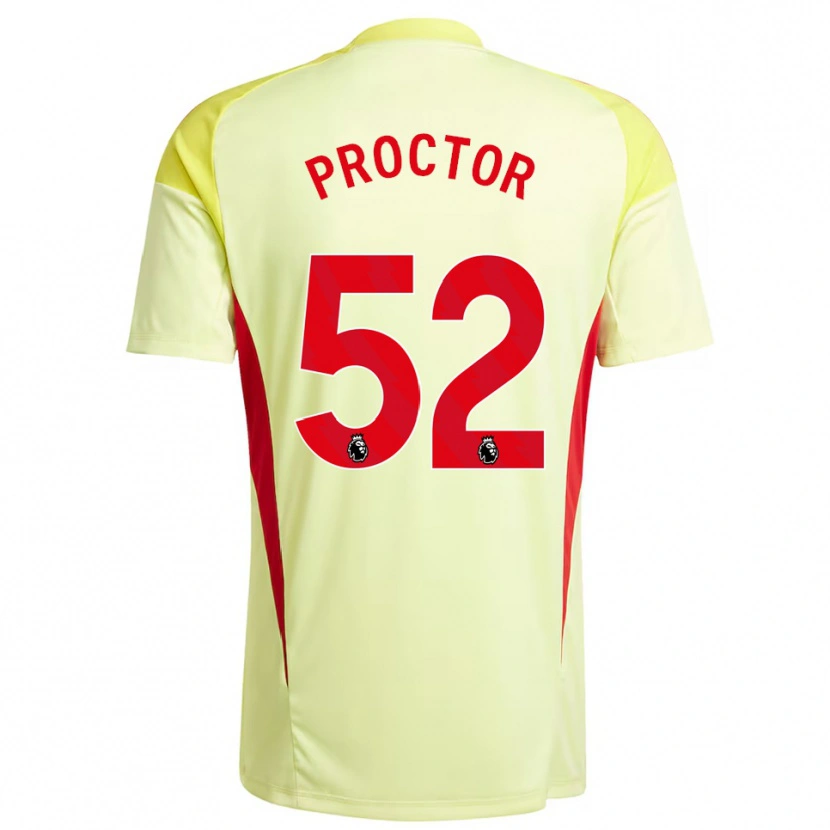 Danxen Niño Camiseta Sam Proctor #52 Amarillo Claro Portero Equipación 2025/26 La Camisa