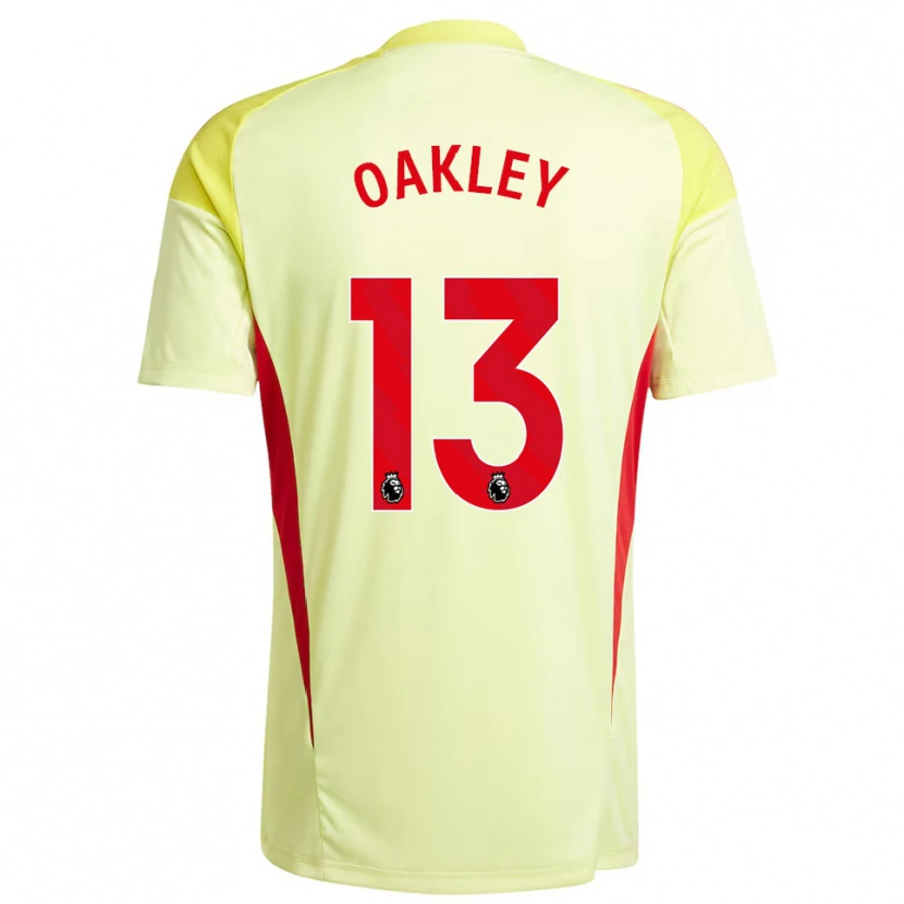 Danxen Niño Camiseta Rhys Oakley #13 Amarillo Claro Portero Equipación 2025/26 La Camisa