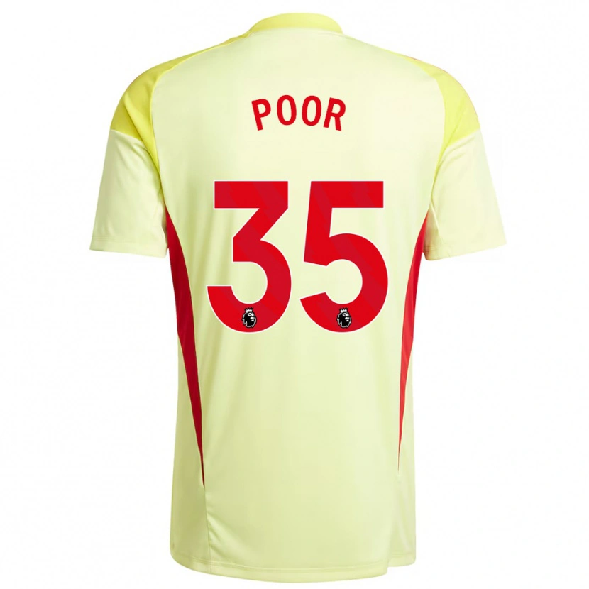 Danxen Niño Camiseta Sophia Poor #35 Amarillo Claro Portero Equipación 2025/26 La Camisa