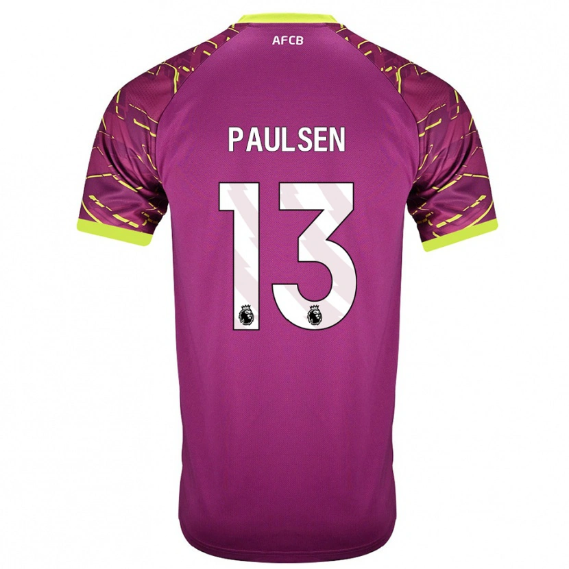 Danxen Niño Camiseta Alex Paulsen #13 Magenta Oscuro Portero Equipación 2025/26 La Camisa