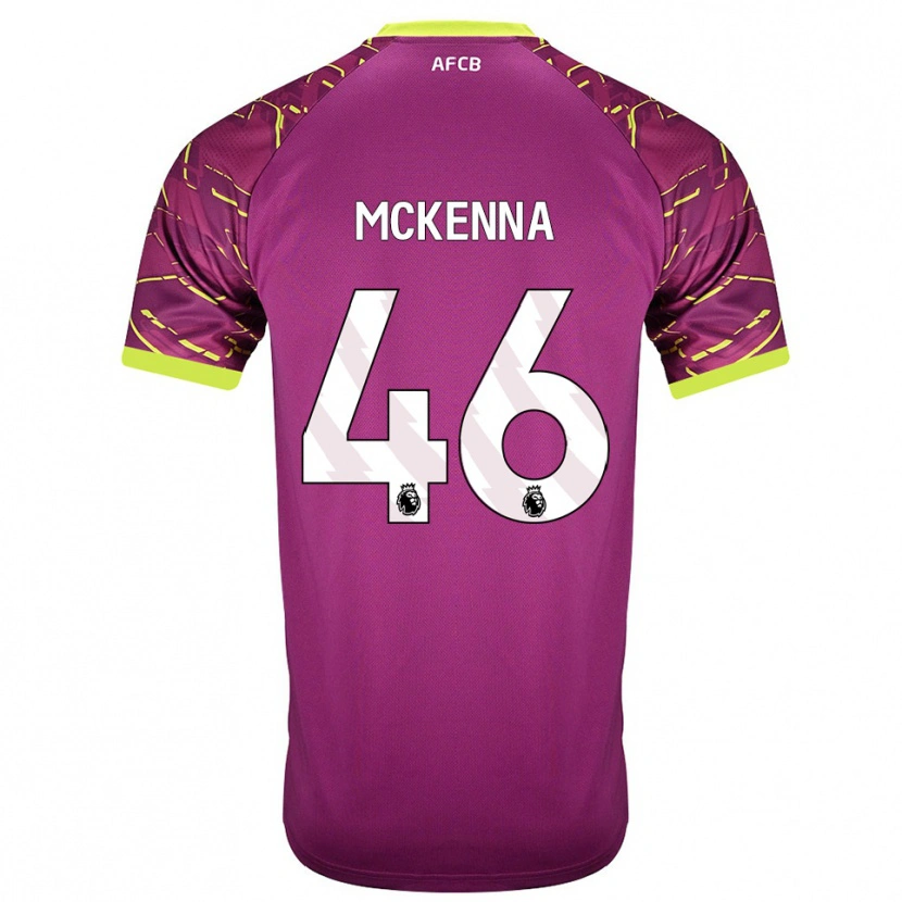 Danxen Niño Camiseta Callan McKenna #46 Magenta Oscuro Portero Equipación 2025/26 La Camisa