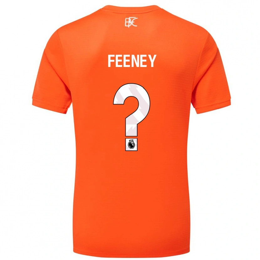 Danxen Niño Camiseta Callum Feeney #0 Naranja Blanco Portero Equipación 2025/26 La Camisa