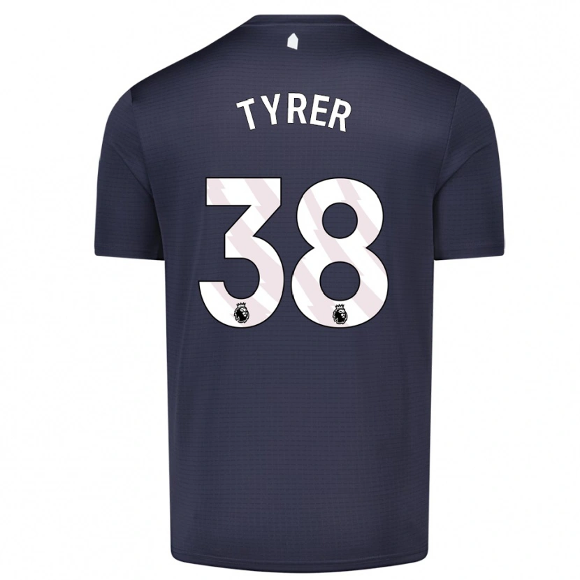Danxen Niño Camiseta Harry Tyrer #38 Blanco Negro Portero Equipación 2025/26 La Camisa