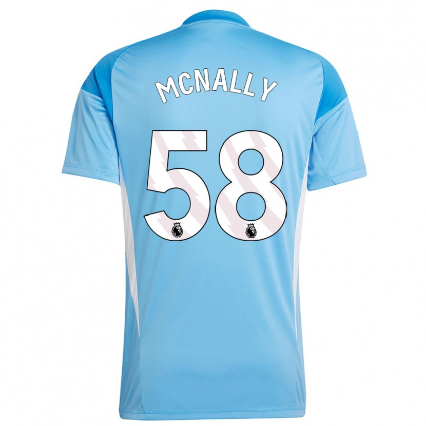 Danxen Niño Camiseta Alfie McNally #58 Azul Blanco Portero Equipación 2025/26 La Camisa