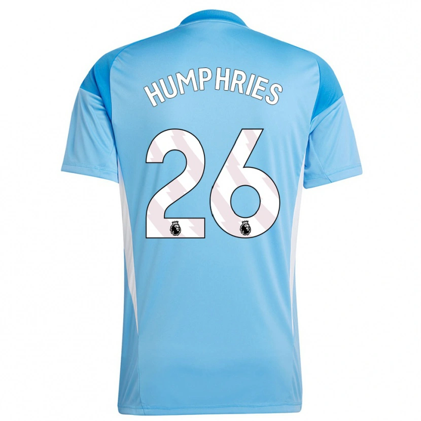 Danxen Niño Camiseta Marni Humphries #26 Azul Blanco Portero Equipación 2025/26 La Camisa