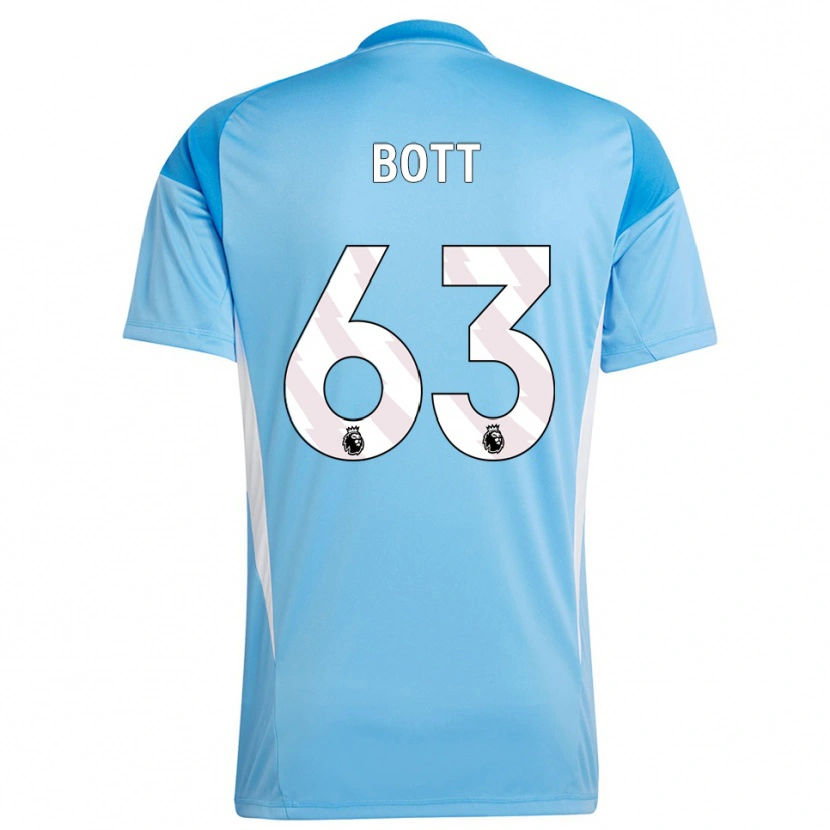 Danxen Niño Camiseta Aaron Bott #63 Azul Blanco Portero Equipación 2025/26 La Camisa