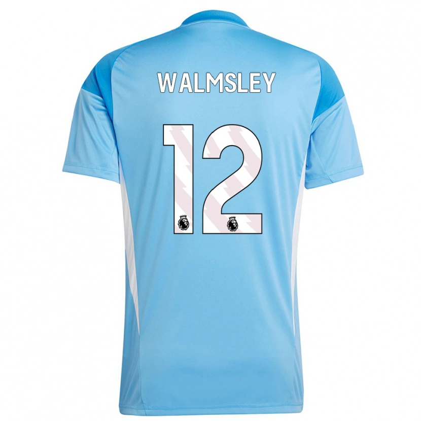Danxen Niño Camiseta Joseph Walmsley #12 Azul Blanco Portero Equipación 2025/26 La Camisa