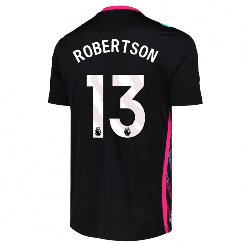 Danxen Niño Camiseta Finley Robertson #13 Blanco Negro Portero Equipación 2025/26 La Camisa