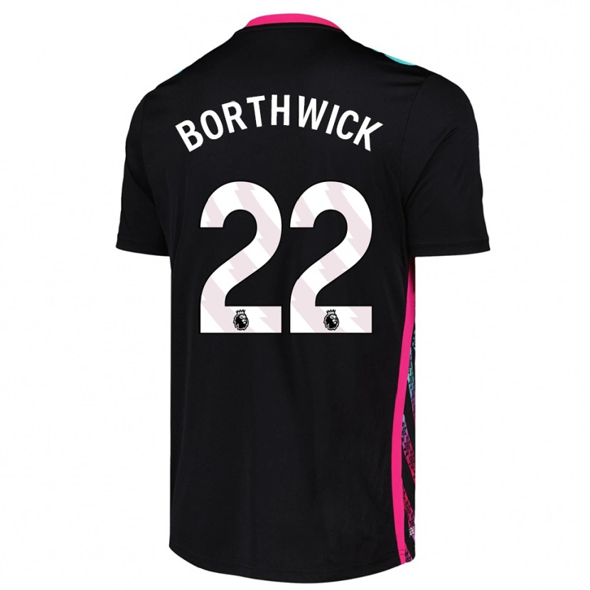 Danxen Niño Camiseta Megan Borthwick #22 Blanco Negro Portero Equipación 2025/26 La Camisa