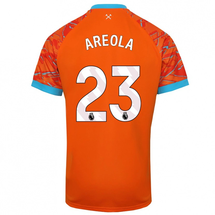 Danxen Niño Camiseta Alphonse Areola #23 Naranja Blanco Portero Equipación 2025/26 La Camisa
