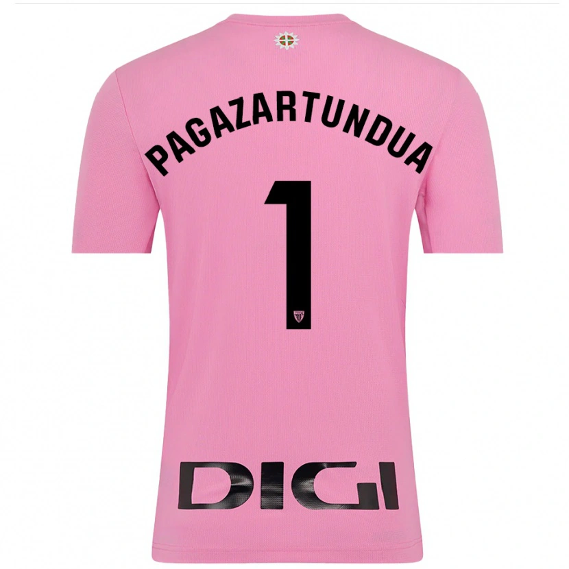 Danxen Niño Camiseta Iker Pagazartundua #1 Rosa Negro Portero Equipación 2025/26 La Camisa