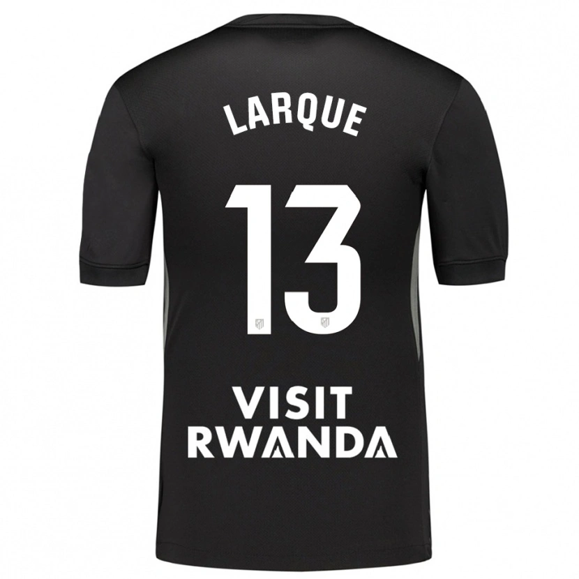 Danxen Niño Camiseta Patricia Larqué #13 Negro Blanco Portero Equipación 2025/26 La Camisa