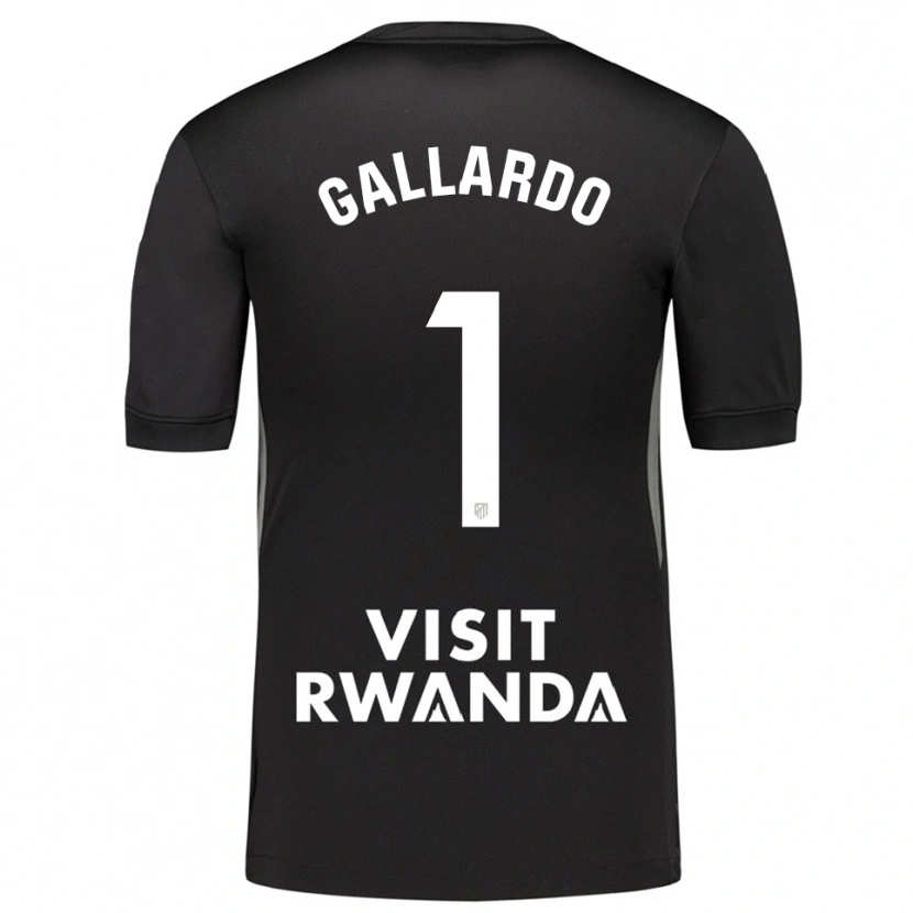 Danxen Niño Camiseta Lola Gallardo #1 Negro Blanco Portero Equipación 2025/26 La Camisa