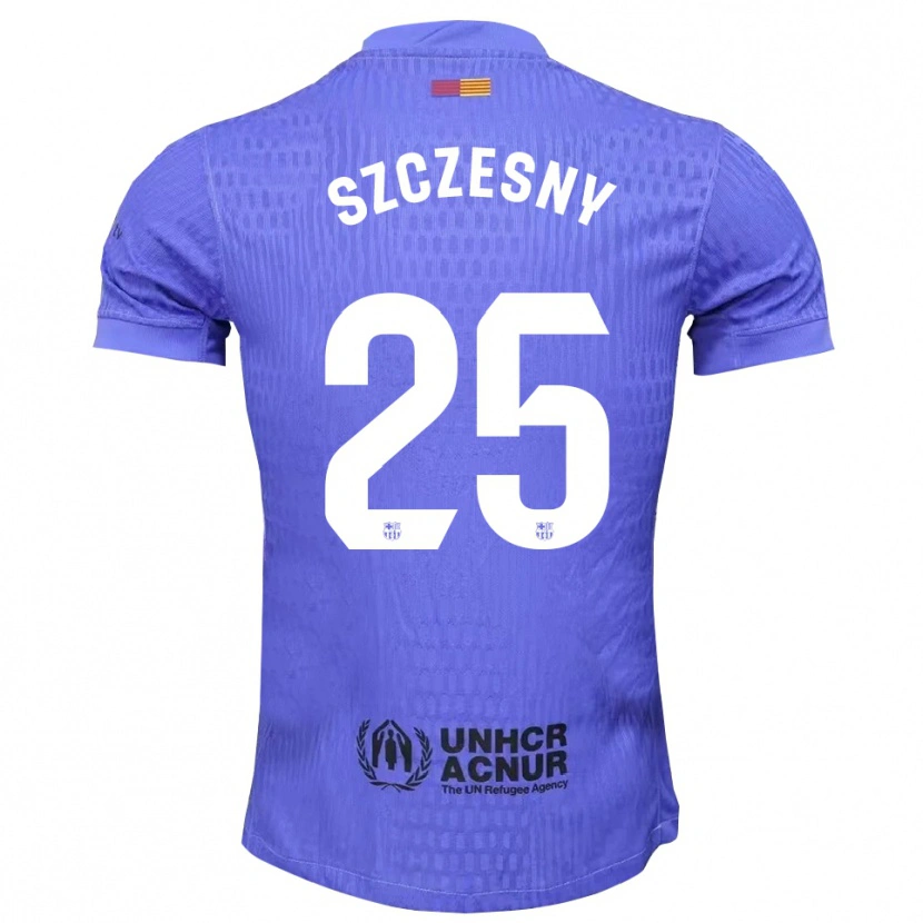Danxen Niño Camiseta Wojciech Szczesny #25 Azul Negro Portero Equipación 2025/26 La Camisa