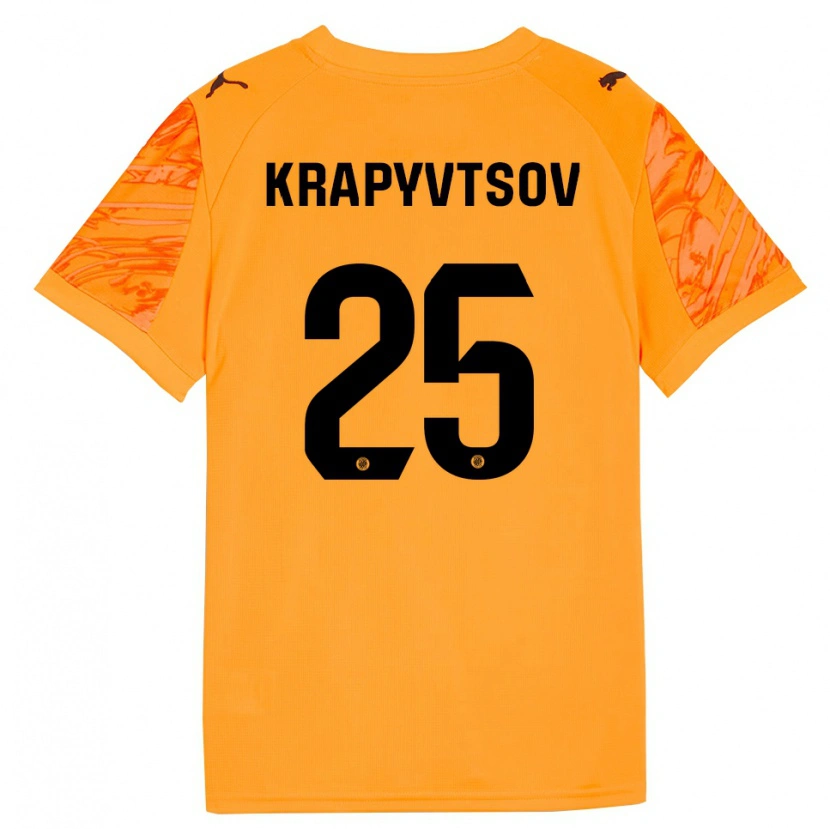 Danxen Niño Camiseta Vladyslav Krapyvtsov #25 Naranja Negro Portero Equipación 2025/26 La Camisa