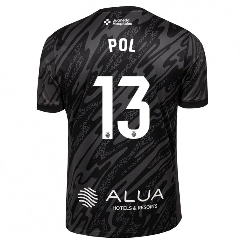 Danxen Niño Camiseta Joan Pol #13 Gris Oscuro Negro Portero Equipación 2025/26 La Camisa