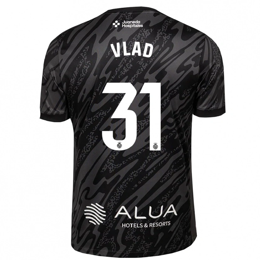 Danxen Niño Camiseta Rares Vlad #31 Gris Oscuro Negro Portero Equipación 2025/26 La Camisa