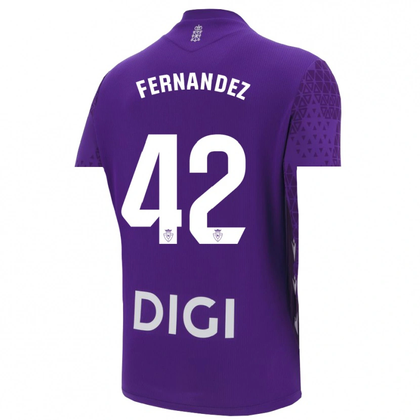 Danxen Niño Camiseta Rafa Fernández #42 Púrpura Blanco Portero Equipación 2025/26 La Camisa