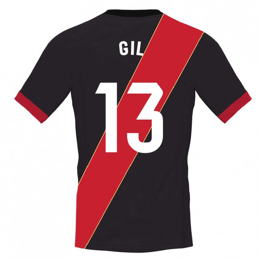 Danxen Niño Camiseta Juanpe Gil #13 Negro Rojo Portero Equipación 2025/26 La Camisa