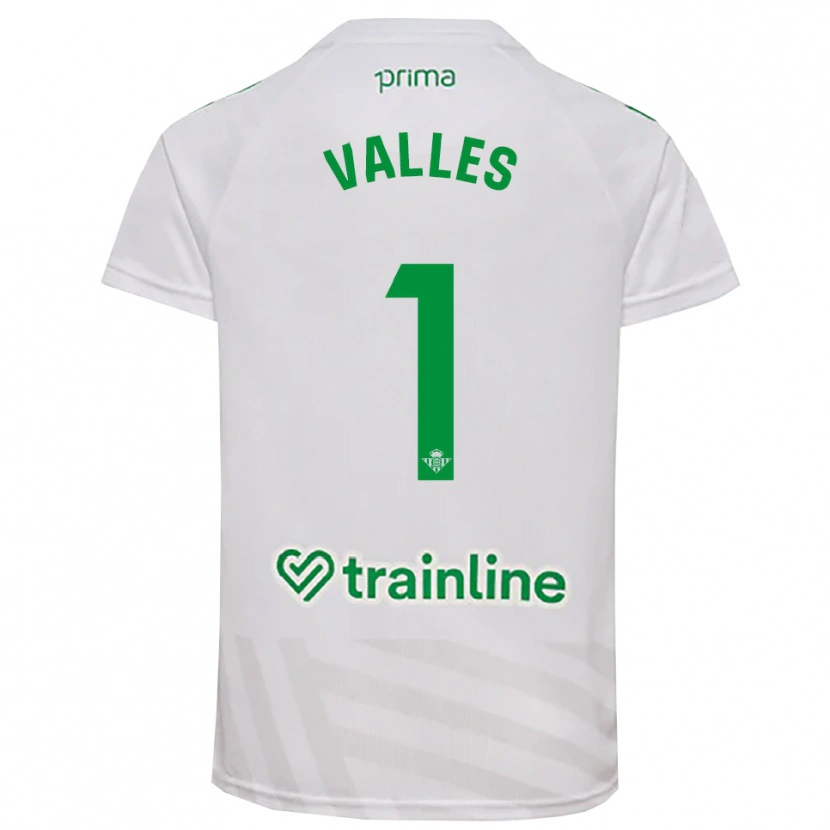 Danxen Niño Camiseta Álvaro Valles #1 Verde Blanco Portero Equipación 2025/26 La Camisa