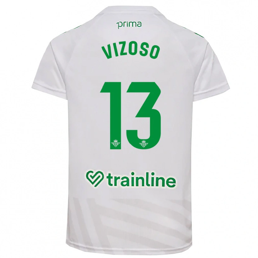 Danxen Niño Camiseta Paula Vizoso #13 Verde Blanco Portero Equipación 2025/26 La Camisa