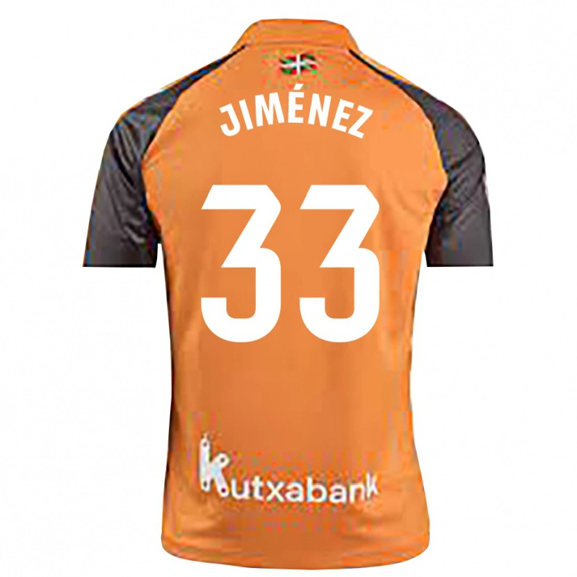 Danxen Niño Camiseta Javier Jiménez #33 Naranja Negro Portero Equipación 2025/26 La Camisa