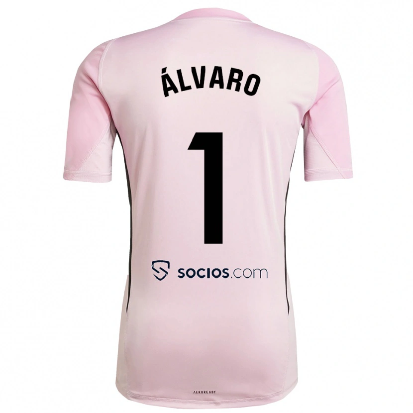 Danxen Niño Camiseta Álvaro Fernández #1 Rosa Negro Portero Equipación 2025/26 La Camisa