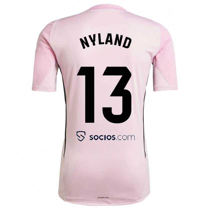 Danxen Niño Camiseta Ørjan Nyland #13 Rosa Negro Portero Equipación 2025/26 La Camisa