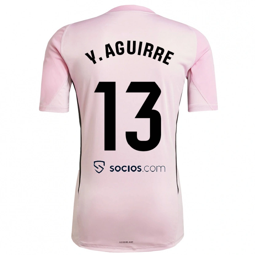 Danxen Niño Camiseta Yolanda Aguirre Gutiérrez #13 Rosa Negro Portero Equipación 2025/26 La Camisa
